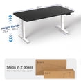 thumbnail image 6 of VIVO Electric 83” x 30” Stand Up Desk Workstation, Black Table Top, White Frame, 6 of 8