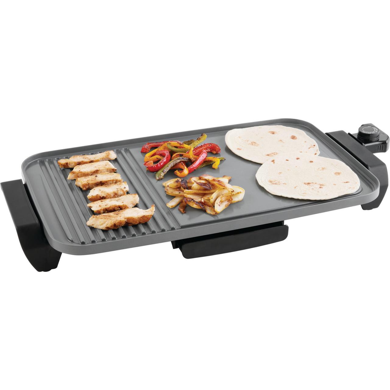 Mainstays Plus 12"x20" Electric Ceramic Griddle with Grill photo 3