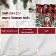 thumbnail image 7 of Christmas Snowman Valances for Windows, 42 x 18in, Winter Xmas Trees Bird Snowflakes Red Plaid Rod Pocket Kitchen Valance Curtain Light Filtering Window Treatments for Living Room Bedroom, 1 Panel, 7 of 7