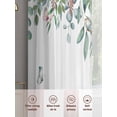 thumbnail image 6 of Watercolor Roses Sheer Curtains 84 Inch Length 2 Panels Set, Spring Flowers Leaves Butterflies Botanical Voile Window Treatment Curtains Sheers Drapes for Bedroom/Living Room/Kitchen 52"x84"x2, 6 of 7