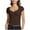 Brown, variant on Womens Short Sleeve Tops, Women's Twist Front Deep V Neck T Shirts Double Lined Short Sleeve Trendy Slim Fit Tee Going Out Crop Top Y2K