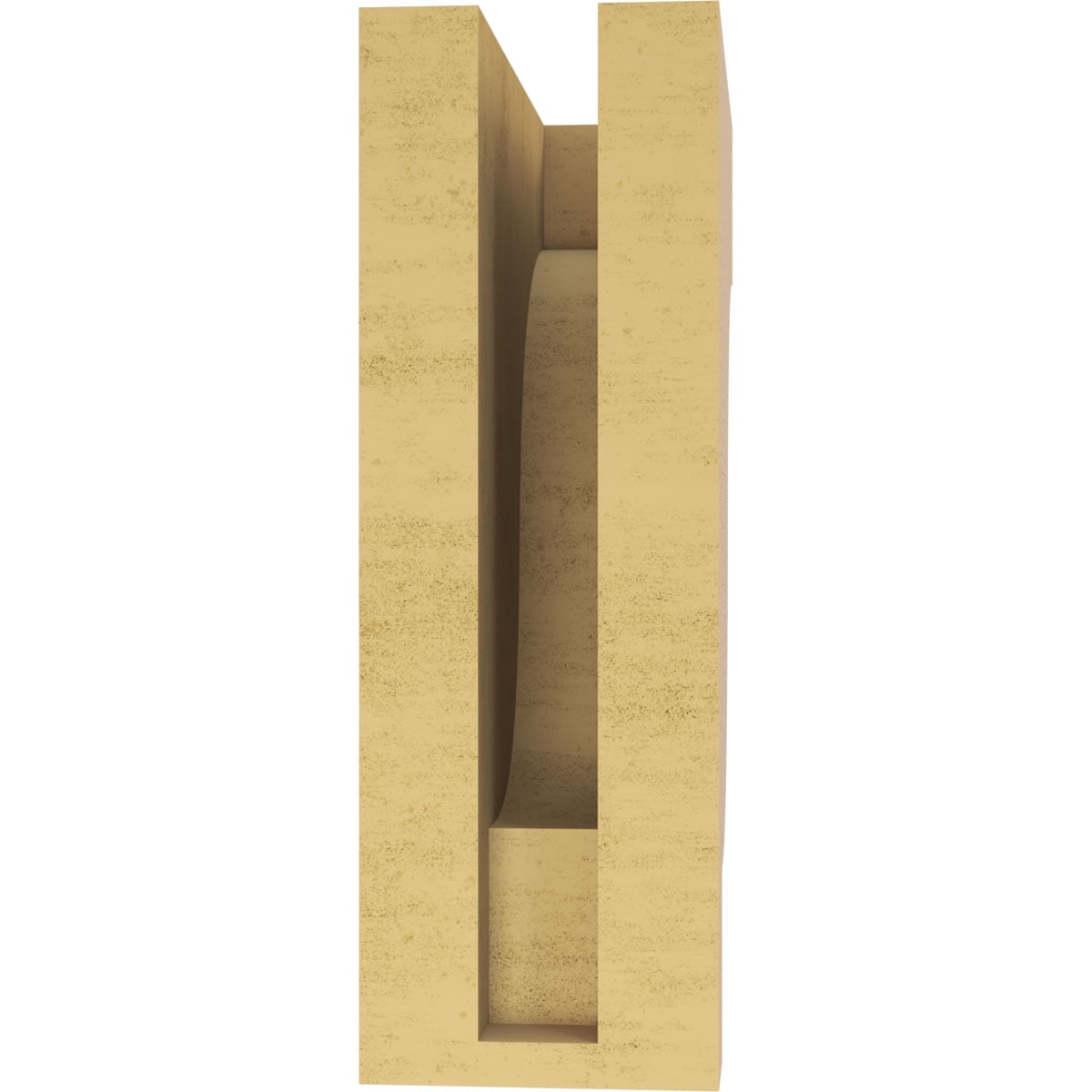 3"W x 6"D x 9"H Classic Newport Rough Cedar Woodgrain TimberThane Corbel, Primed Tan