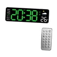 thumbnail image 1 of Reloj de pared LED, reloj de pared Digital portátil con Control remoto, reloj de mesa, Mini reloj para mesita de noche, sala de estar, mesita de noche Negro y verde, 1 of 8