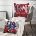 thumbnail image 6 of 4th of July Throw Pillow Covers 18x18 Set of 4,Patriotic Red White and Blue Pillow Cases for Bedroom Sofa Couch Decor, 6 of 6