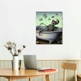 thumbnail image 2 of Nawypu Funny Bathroom Wall Art Skeleton Skull Bathroom Wall Decor Gothic Skeleton Bathtub Pictures Farmhouse Bathroom Sign Canvas Prints Painting Halloween Home Framed Artwork For WC Toilet, 2 of 4