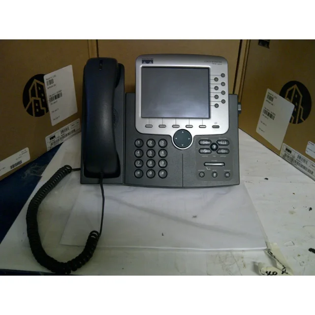 USED Cisco CP-7970G Unified IP Conference Phone with Color Touchscreen Display, VoIP Business Office Telephone