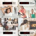 thumbnail image 3 of Ivation Large Digital Clock, 60" Led Wall Clock with Stopwatch, Alarms, Timer, Temp & Remote, Red, 3 of 9