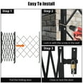 thumbnail image 4 of Flexible Double Folding Security Gate, 85" H x 150" W Steel Accordion Gate with Rolling Casters, Easy Lock Installation, Heavy-Duty Construction - Ideal for Home and Industrial Use, 4 of 7