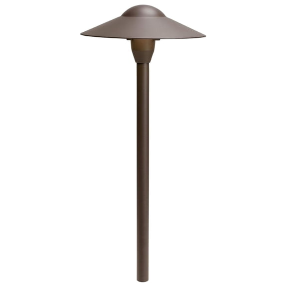 8" Outdoor LED Light in Textured Architectural Bronze , 12V Adjustable Exterior Dome Light, (8.25" W x 21" H), 15310AZT