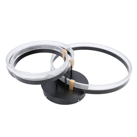 Modern Ceiling Light Fixture Flush Mount, Bright LED Lamp Oxidation Resistant 3 Rings Hanging Modern Ceiling Light Fixture for Living Room