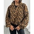 thumbnail image 4 of Womens Long Sleeve Jacket Coat for Womens Zip Up Warm Winter Leopard Spots Print High Collar Jacket Causal Wear Cogild, 4 of 6