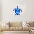 thumbnail image 3 of Arte de pared tortuga marina YONGSHENG escultura colgante metal azul 28x30,3x1,5 cm, 3 of 5