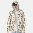 thumbnail image 4 of Kll Red Mushrooms Print Men'S Women’s Upf 50+ Sun Protection Outdoor Hoodie Jacket Long Sleeve Fishing Hiking Performance Shirt- Large, 4 of 8