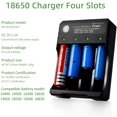thumbnail image 2 of Chargeur de Batterie 18650 Chargeur de Batterie Lithium-Ion Chargeur de Batterie Rechargeable Adaptateur de Charge pour Cellules à 4 Fentes, Chargeur Universel Intelligent, 2 of 7