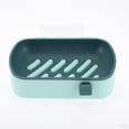 thumbnail image 3 of 1 Pc Wall Mounted Soap Dish Blue Soap Dish for Bathroom for Kitchen 5.04"x3.66"x1.18", 3 of 6