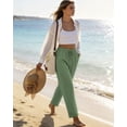 thumbnail image 2 of REDESS Pants for Women Wide Leg Apricot Linen Pants Summer Casual Flowy Pants with Pocket,XS-XL, 2 of 5