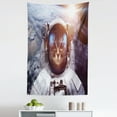 thumbnail image 1 of Cat Tapestry, Astrounaut Cosmonaut Cat in Suit with Space Satellite Eclipse Image, Fabric Wall Hanging Decor for Bedroom Living Room Dorm, 5 Sizes, Blue Grey and White, by Ambesonne, 1 of 1