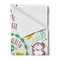 thumbnail image 2 of Fitness Soft Flannel Fleece Throw Blanket, Health is Above Wealth Wellness Motivation Water Fruits Fitness Walk Cereals, Cozy Plush for Indoor and Outdoor Use, 50" x 60", Multicolor, by Ambesonne, 2 of 5