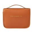thumbnail image 1 of Bolsa de Aseo para Colgar, Bolsa de Maquillaje de Viaje, Estuche de Viaje para Cosméticos, Compacto con Gancho, Bolsa Multiusos, Regalo de Cumpleaños Marrón, 1 of 7