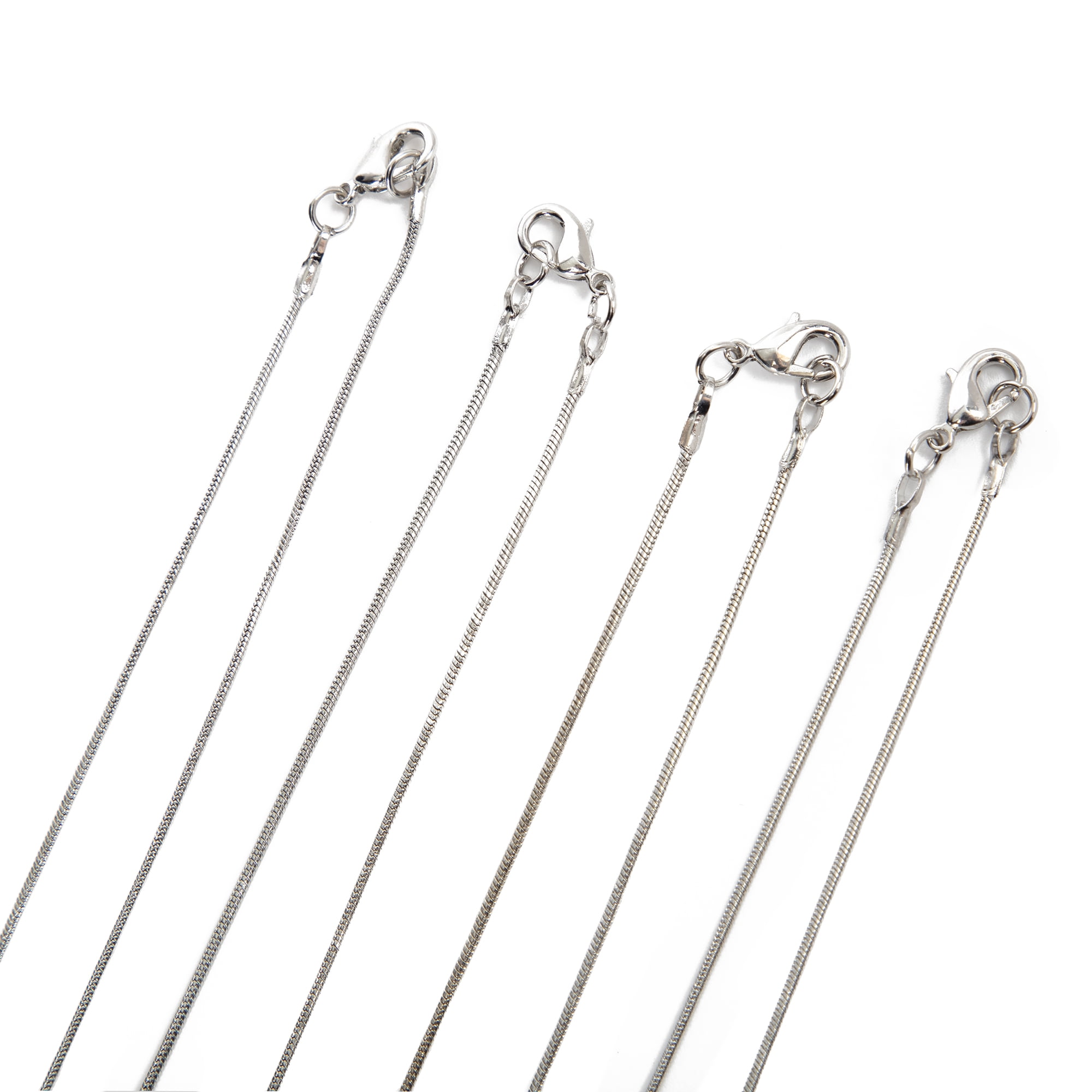 Cousin DIY 18 in Finished Silver Snake Chains, 4 Pieces, Metal, Model 69995804