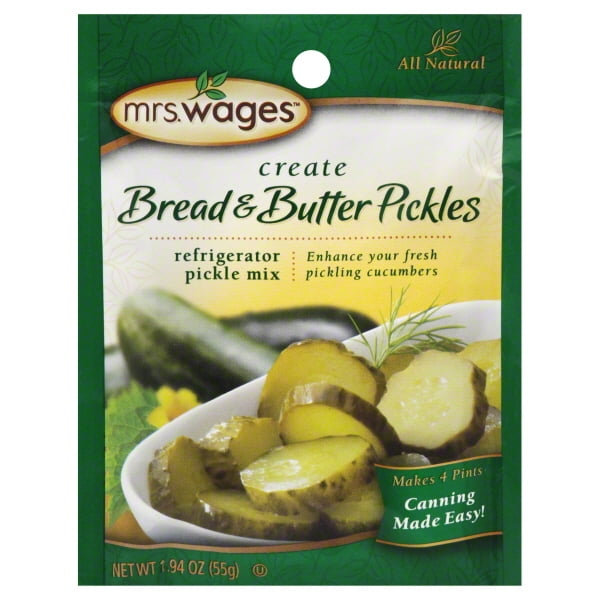 Mrs Wages Create Bread Butter Pickles Refrigerator Pickle Mix 1 94 Oz Walmart Com