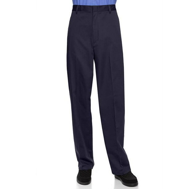 AKA Pants - Half Elastic Flat Front Men's Slacks Big Sizes Available ...