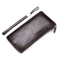 thumbnail image 1 of Mens Wristlet Purse Solid Color Thin Phone Wristlet Wallet Long Zipper Wallet, 1 of 10