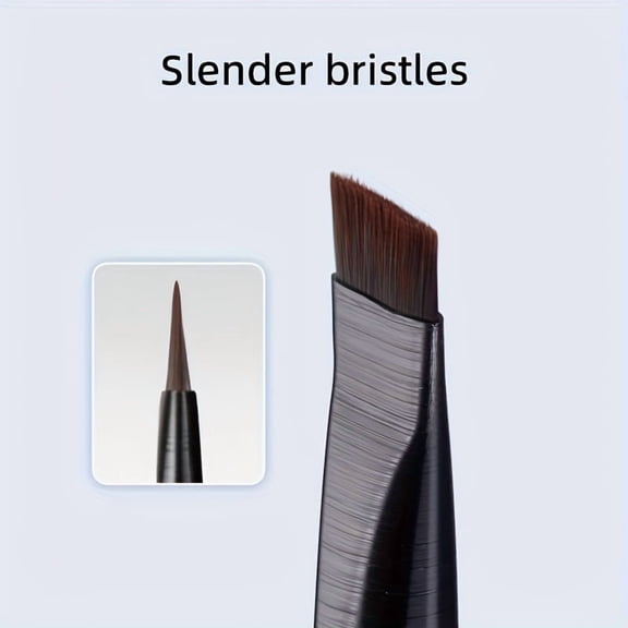 3-Piece Eyeliner & Brow Brush Set, Ultra-Fine Precision Makeup Brushes with Soft Synthetic Bristles, Angled & Detail Brushes for Eyeliner, Eyebrows & Lash Line, Ergonomic Non-Slip Handles