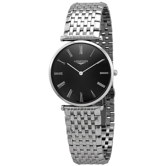 Longines La Grande Classique Quartz Black Dial Stainless Steel Women's Watch L4.755.45.1.6