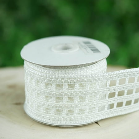 Efavormart Window To Your Soul Clear Sequined Crocheted Heavy Lace Ribbon Trim 2.36