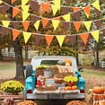 thumbnail image 6 of 32Ft Vintage Charm Fall Party Decor Retro Fabric Triangle Banner Garland, 6 of 7