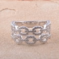 thumbnail image 6 of SilverCloseOut White Gold Over Sterling Silver Wide Cz Chain Link Ring, 6 of 7