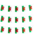 thumbnail image 1 of Amscan - Banderines Diseño Banderas de Gales de Plásticos (Verde, Blanco, Rojo), 1 of 2