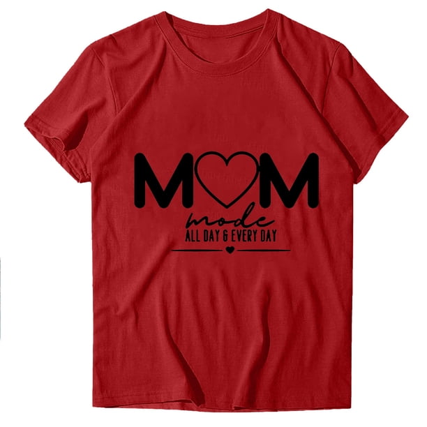 Blusas de Manga Corta para las Mujeres Divertido Impreso Cuello Redondo Tee, Vintage Humor Gráfico Blusas de Primavera para las Mujeres