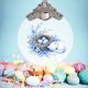 thumbnail image 1 of Uuiauoio Glass Easter Ornament 2D Flat Pendant with Bunny Egg Designs for Tree Gift Basket Filler Holiday Party Decorations Keepsake, 1 of 5