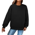 thumbnail image 2 of Tiqkatyck Graphic Hoodies for Women Clearance Womens Oversized Sweatshirts Hoodies Crew Neck Pullover Sweaters Casual Comfy Fall Fashion Outfits Clothes Womens Long Sleeve Tops Hoodies for Women Black, 2 of 6