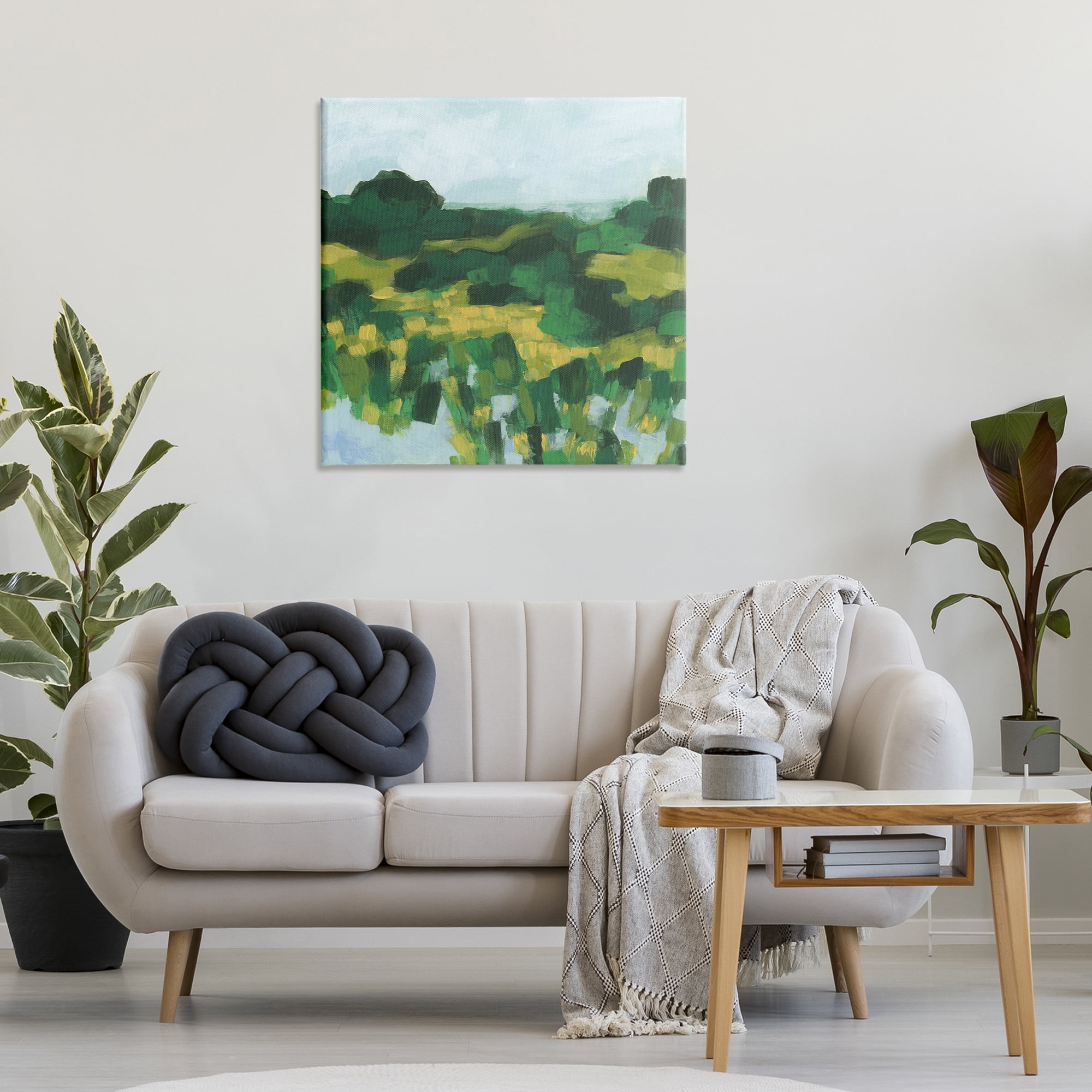 Stupell Industries Abstract Lush Greenery Landscape & Nature Painting Wrapped Canvas Art Print Wall Art, 30 x 30
