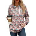 thumbnail image 2 of Hoodies For Women Oversized Winter Cute Sweatshirts Pullover Trendy Fall Clothes, Christmas Print Lightweight Design without Pockets for Comfortable Fall Winter Wear,Light pink,XL, 2 of 6