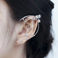 thumbnail image 3 of 1 Paire de Boucles d'Oreilles en Filigrane Féerique Manchettes d'Oreilles d'Elfe, 3 of 3