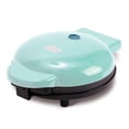 thumbnail image 1 of Dash Express Waffle Maker de Tamaño Completo en Superficies Antiadherentes Dobles Aqua de 8" para Waffles, Hash Browns y Más, 1 of 1