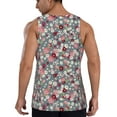 thumbnail image 3 of Fotbe Daisies Flowers Pattern Men's Quick Dry Workout Tank Top Gym Muscle Tee Fitness Bodybuilding Sleeveless T Shirt Breathable Workout Shirt-Small, 3 of 9