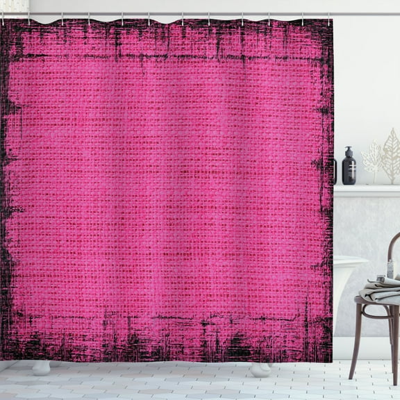 Ambesonne Magenta Shower Curtain, Futuristic Grungy Murky, 69"Wx75"L, Fuchsia Pink