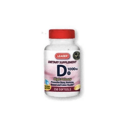 Leader Vitamin D 1000IU Softgels 250 ct