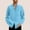 #Blue, variant on DPTALR Men's Fashion Solid Color Button Pocket Long Sleeved Lapel Shirt,White, M