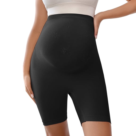Athlemo Women's Seamless Maternity Workout Yoga Shorts Belly Quick-dry Soft Sports Short