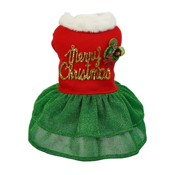 Christmas Pet Dog Dog Dresses for Small Dogs Dress Border Christmas Girl Puppy Clothes Holiday Party Dress Pet Clothes for Small Dogs Puppy Overalls Big Dog Clothes Dog Clothes Girl
