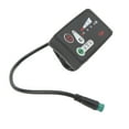thumbnail image 1 of Electric Bike LED Display, ABS 24V 36V 48V Panel Screen Data Display Meter Portable EBike Accessories Lightweight Simple Operation Electric Bicycle Display For Modification For, 1 of 8