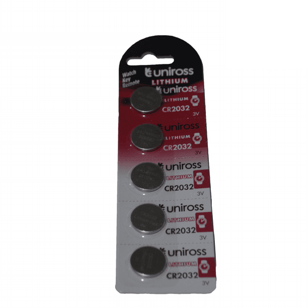 Uniross - Pack De 6 Pilas De Botón De Litio CR2032, 3V, Larga Duración