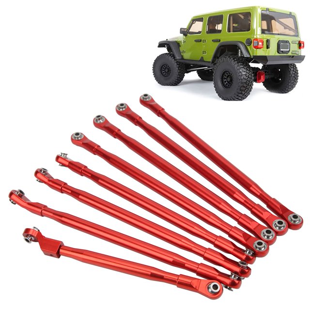 JUEGO DE VARILLAS DE TRACCIÓN RC, VARILLAS DE DESCENSIO DELANTERAS DE ALEACION DE ALUMINIO, Reemplazo Direto Antisentadillas para Coche 1/6 RC