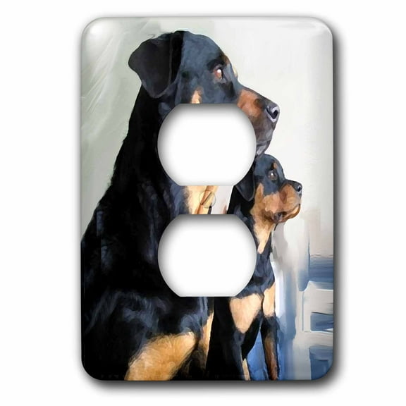 3dRose, Rottweiler, 2 plug outlet cover